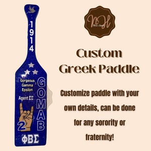 Greek Paddle, AKA Paddle, Phi Beta Sigma Paddle, Custom Paddle, Custom Greek Paddle