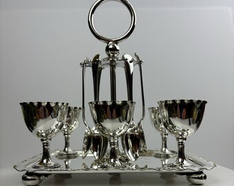 銀メッキのエッグサービングセット - Walker & Hall - Etsy 日本