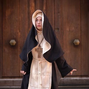 Hospitaller Nun Costume – Authentic Medieval Habit for Reenactments, LARP, and Renaissance Fairs