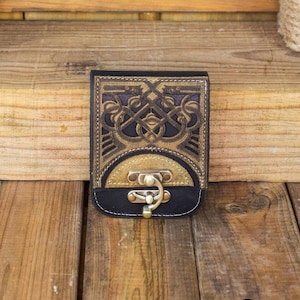 Fantasy Medieval Fenrir Wolf Pouch for LARP, Cosplay, Renaissance Faire, Druid & Viking Costume Accessories
