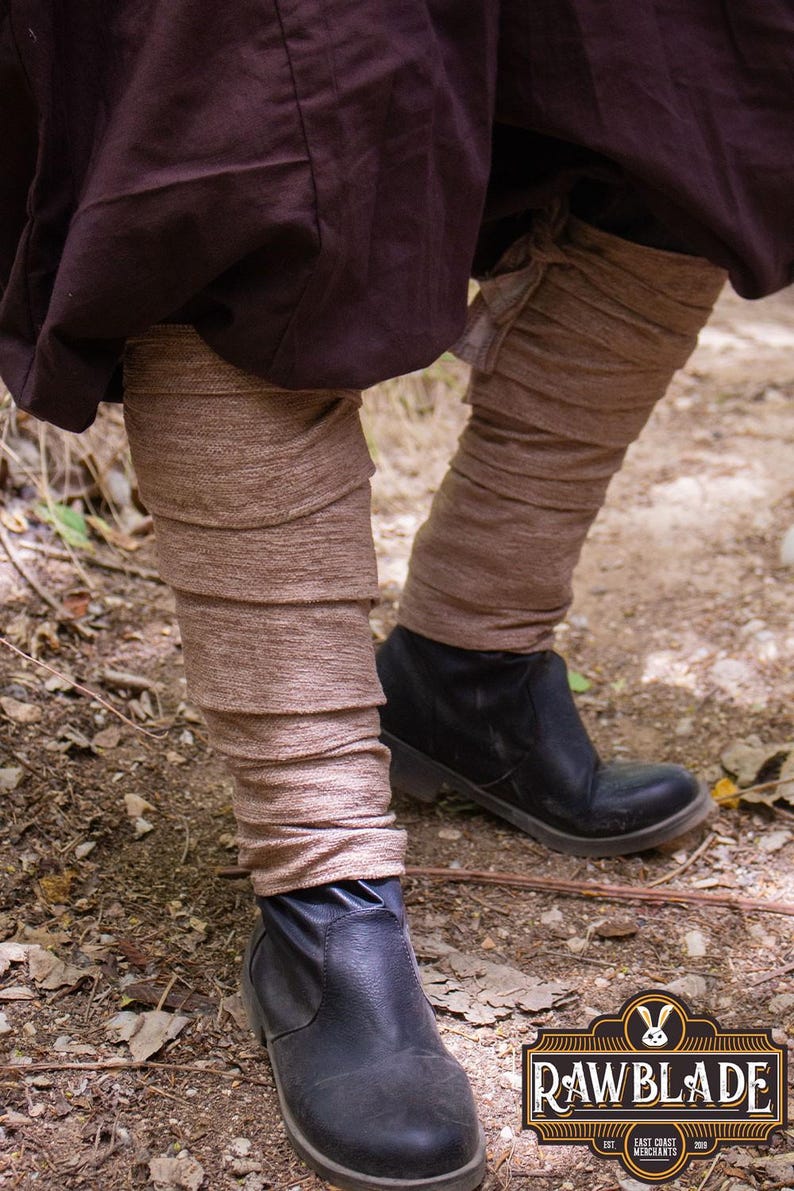 Cotton Medieval Winingas: Nuada Leg Wraps for LARP, Ren Faire - Etsy