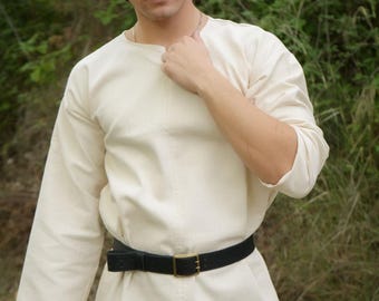 Logan Tunic White: Medieval Ren Faire Costume, LARP Cosplay