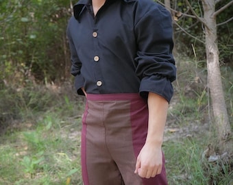 Torres, the duelist's pants Brown Red Medieval Fantasy : LARP, Cosplay, Renaissance Faire, Druid, Ranger, Viking Costume