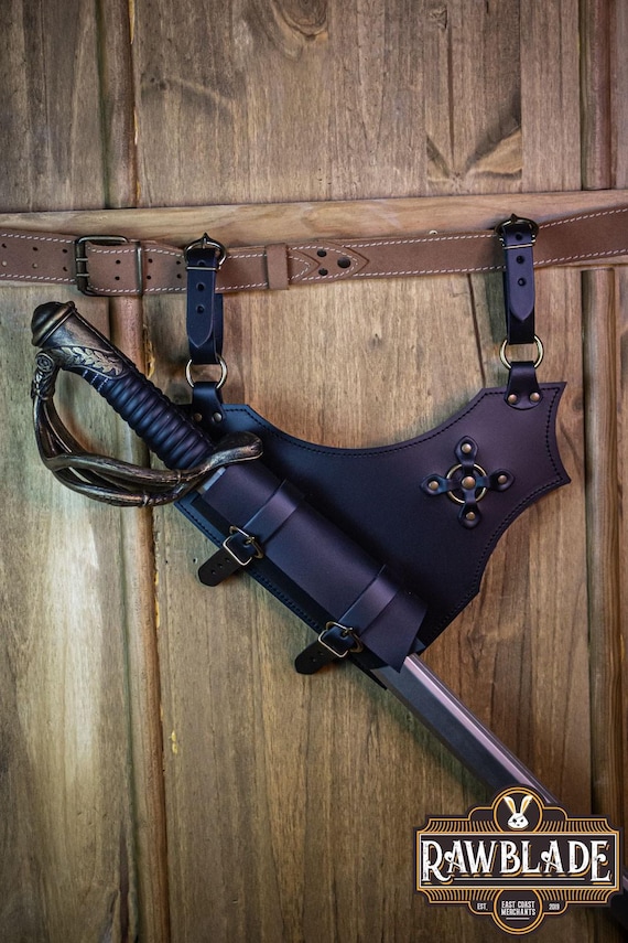 Portaspada In Pelle Per LARP – Gancio Da Cintura Per Spade Medievali, Marca Pera Peris
