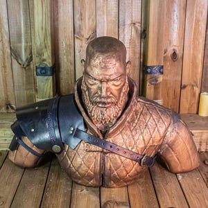 Warrior Pauldron: Medieval Fantasy Armor for LARP, Renaissance Faire, Cosplay, and Reenactment