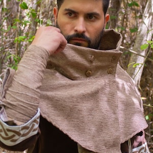 Medeltida Alban Gugel Hood: lajv, renässansfestival, cosplay, keltisk fantasi, vikingaåterskapandekostym.