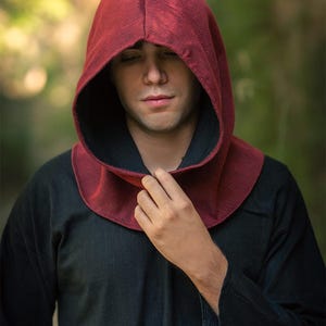 Capucha Medieval Woodsman para LARP, Renaissance Faire, Cosplay de Fantasía, Reencarnación Vikinga, Ranger Celta