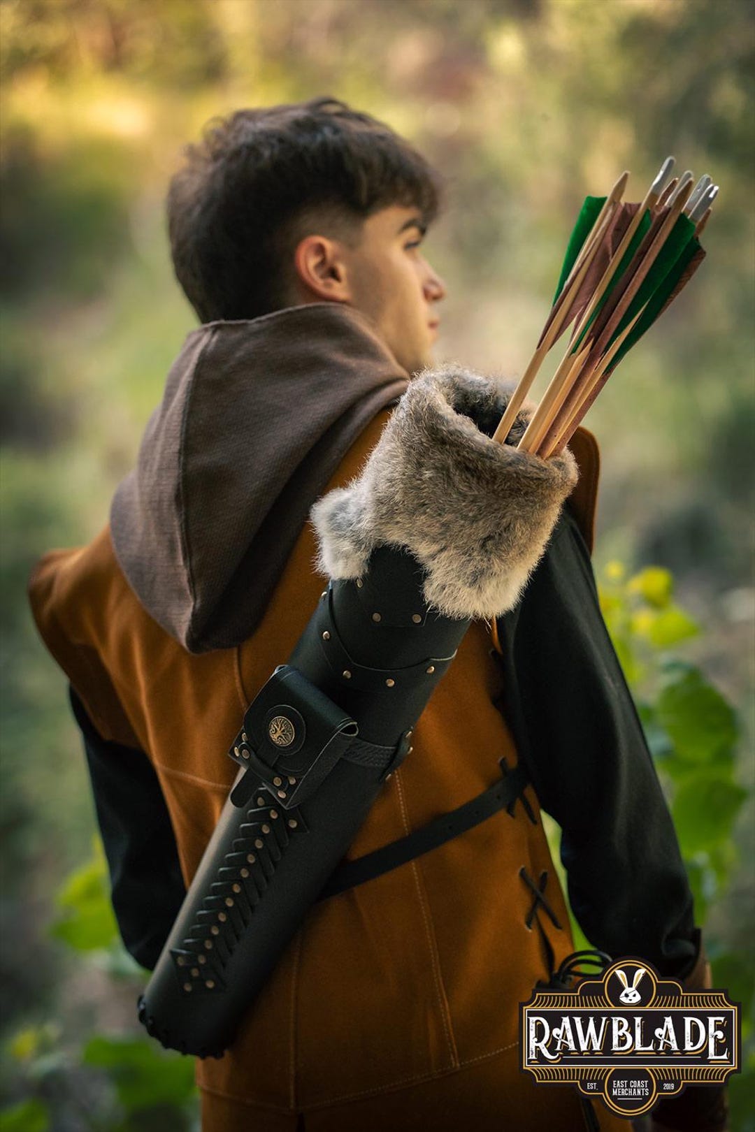 Carquois De Dos De Luxe En Daim Pour Tir à L'arc - Modèle Large - Summit Archery