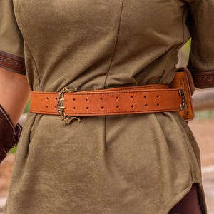 Ceinture en cuir médiévale fantastique kieran, GN, US Duty Free !! *, Cosplay, Renaissance Faire - accessoire Kieran Ranger druide Viking