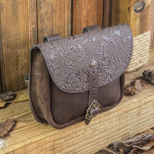 Fantasy Medieval Smuggler&#39;s Bag for LARP, Elf Cosplay, Renaissance Faire, Druid & Elvish Costume Accessories,