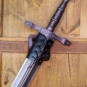 Haarklammer aus Leder, schwarz und weiß LARP, Cosplay, Cosplay, Renaissance Faire, Dungeons and Dragons