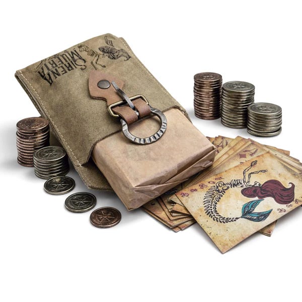 Dead Mermaid Pirate Poker Deck Cards, LARP, US Ren Faire and Cosplay