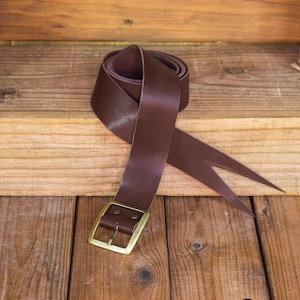 Fantasy Medieval LARP Guzman Long Medieval Belt - Long Leather Accessory for Cosplay, Renaissance Faire, Viking, Druid Costume