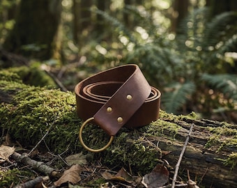 Fantasy Medieval Lara Round Ring Belt Brown, LARP, Ren Fair Accesorie