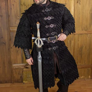 Fantasy Medieval Oria Scale Armor Vest, LARP, Cosplay, Ren Faire - Oria Druid Ranger Costume