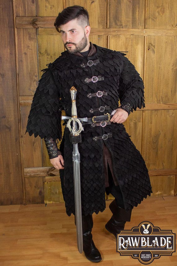 HiiFeuer Medieval Faux Leather Chest Armor, Retro Mercenary - View #5
