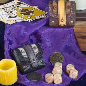 Zodiac Elements Dice Fortune Pouch, LARP, Renaissance Faire, Cosplay & Divination