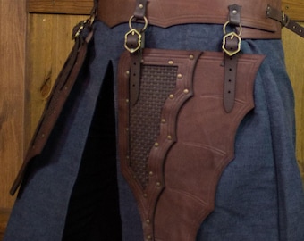 Fantasy Medieval LARP Edekan Tassets: Cosplay Armor for Ren Faire, Druid, Ranger & Viking Costumes
