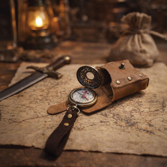 Explorer's Guild Compass, for ren fair, Larp and Medieval Fairs
