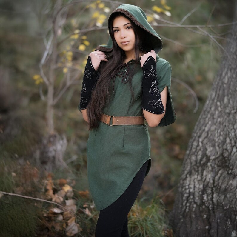 Fantasy Briannan Ranger Tunic Green: LARP, Cosplay, Renaissance Faire ...