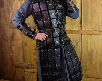 Armure De Poitrine Médiévale En Faux Cuir - Costume Chevalier Mercenaire Pour LARP Et Ren Faire