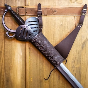 Breda Holder Deluxe Fantasy Medieval LARP Breda Holder for Cosplay, US Duty Free!!*, Renaissance Faire & Ranger Costume Accessories