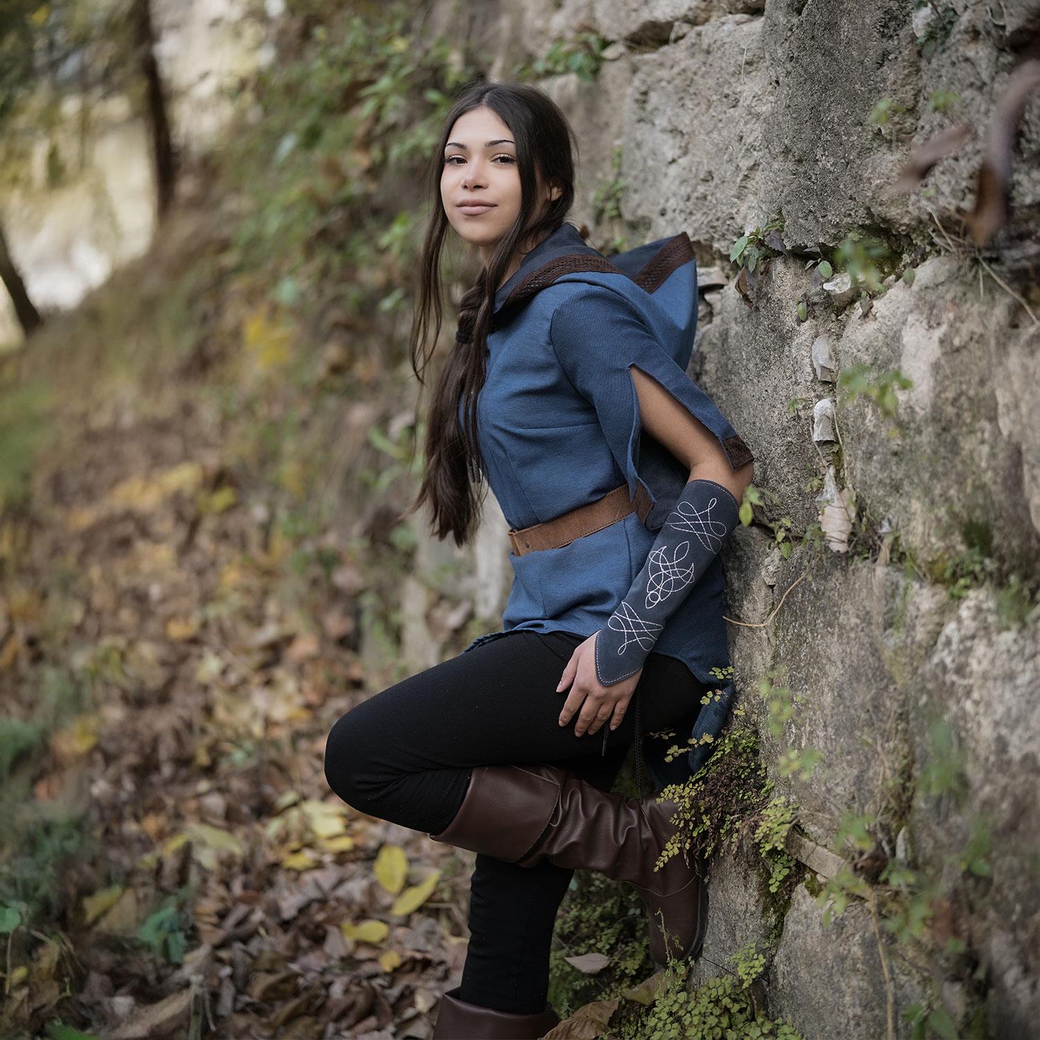 Fantasy Briannan Ranger Tunic Blue: LARP, Cosplay, Renaissance Faire ...