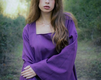 Mittelalterliches Langarm Kleid Daria • Renaissance Fantasy Kostüm • LARP Cosplay Outfit • Piratin Steampunk Basic Kleid für Damen