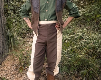 Torres, the duelist's pants Brown Beige Medieval Fantasy : LARP, Cosplay, Renaissance Faire, Druid, Ranger, Viking Costume