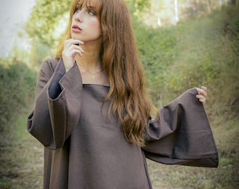 Mittelalterliches Langarm Kleid Daria • Renaissance Fantasy Kostüm • LARP Cosplay Outfit • Piratin Steampunk Basic Kleid für Damen