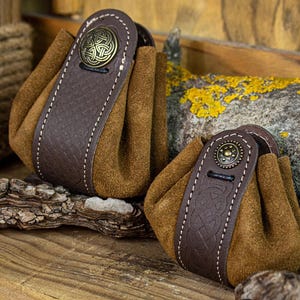 Wanderer Pouch for Fantasy Medieval LARP, Cosplay, Renaissance Faire, Druid, Ranger & Viking Costumes