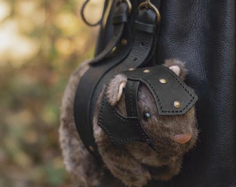 Medieval Guinea Pig Black Plush for LARP, Ren Faire, Cosplay, and Collectors