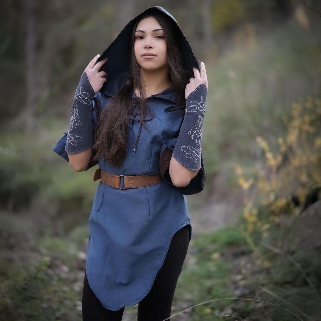 Dnd Ranger Clothes Fantasy Briannan Ranger Tunic Blue: LARP, Cosplay, Renaissance Faire ...