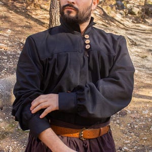 Medieval Fantasy Diego Shirt for LARP, Cosplay, Renaissance Faire - Druid Ranger Elf Forest Vest