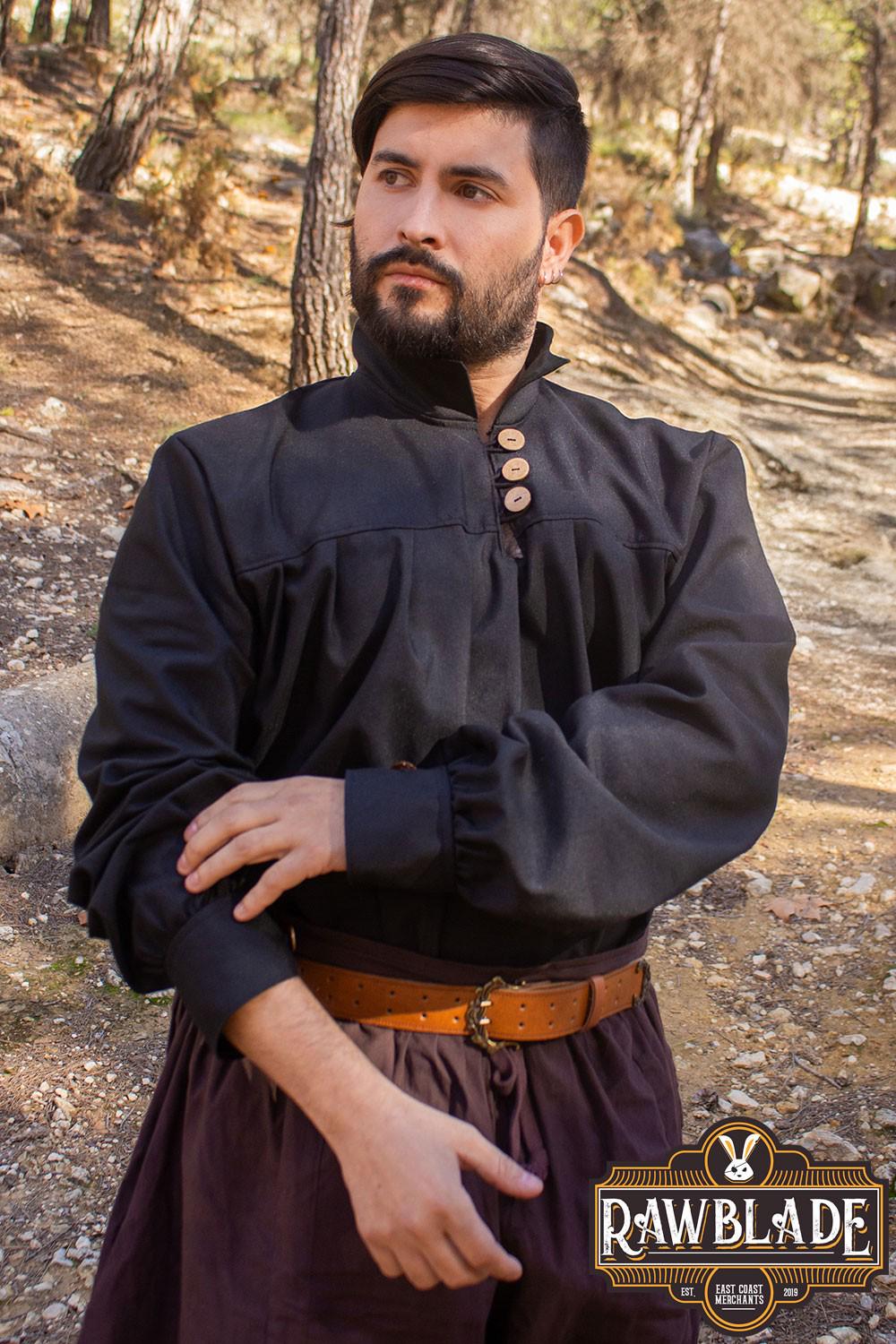 Medieval Fantasy Diego Shirt for LARP, Cosplay, Renaissance Faire - Druid Ranger Elf Forest Vest