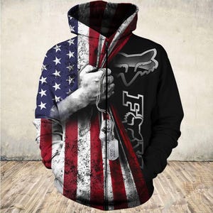 American flag fox hoodie deals