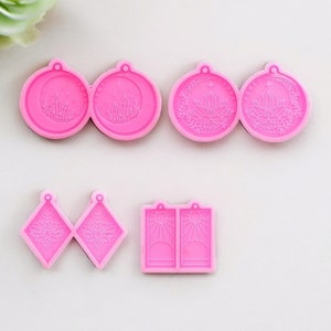 Crystal Moon Gem Earrings Silicone Mold, Jewelry Making Earrings Mold for resin, silicone mold for resin, resin molds, acrylic earrings