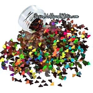 Holographic Brown Chocolate Chip glitter, Chocolate Kiss glitter for resin tumblers, nail art, glitter tumblers, Tiny Poop Shaped Glitter