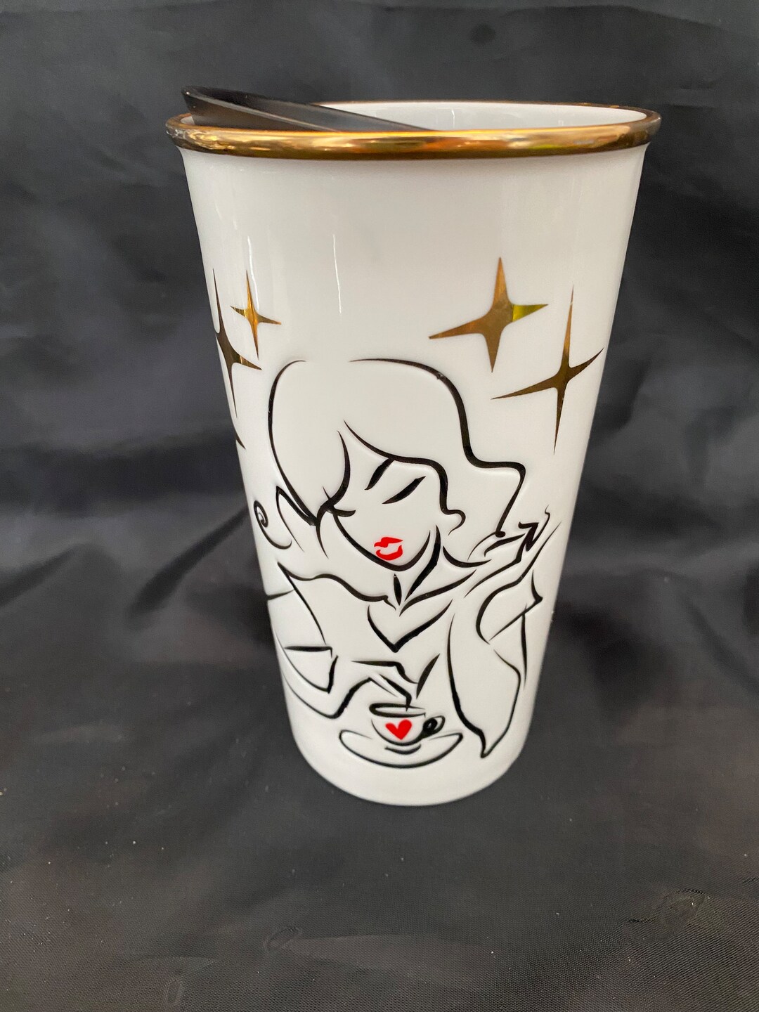 Manna Coffee Cup Travel Mug With Embossed Design - Etsy
