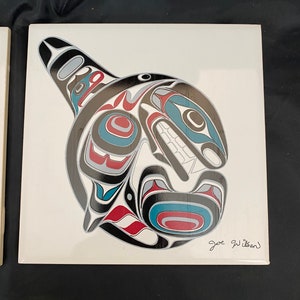 VTG Joe Wilson Indigenous Art Ceramic Tile - Etsy
