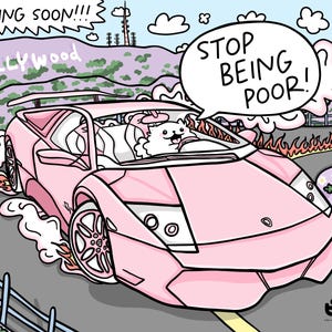 STOP BEING POOR 1. edycja - fiftypercentpink 8x10 wydruk artystyczny wysłany pocztą