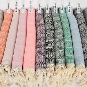 Personalized Bridesmaid Gift, Personalized Turkish Towel, Bachelorette Party Gifts Bridesmaids, Diamond Towel, 38&quot;x69&quot; Cotton Towel,