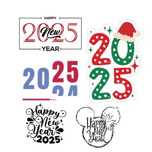 2025 Png, Sublimation Design, New Year PNG, Happy New Year Png, Holiday Png, T-Shirt Design, Instant Download Png,