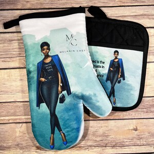 Faith Hope Love Oven Mitt and Pot Holder Set | Gifts for Black Women | Christian | Juneteenth | Housewarming | Gifts for Her
