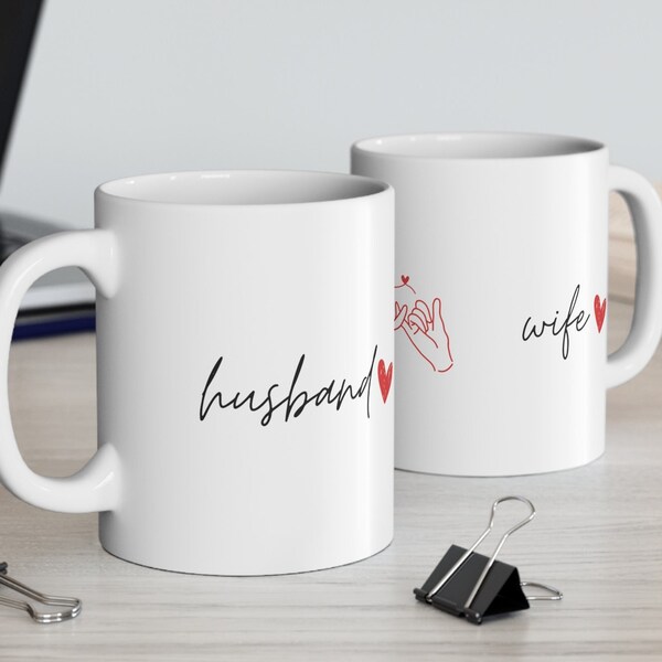 Husband & Wife Coffee Mug | Ceramic Coffee Mug for couple | special occasion, everyday Day Gift for couple |
