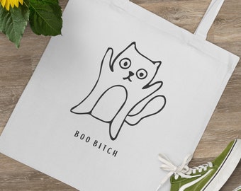 Divertente borsa tote organica boo bitch: regalo perfetto per te e i tuoi amici