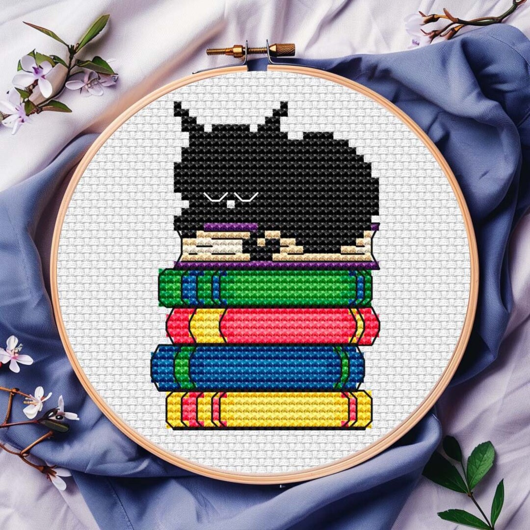 Funny Black Cat Cross Stitch Pattern PDF Digital Download Animal Cross ...