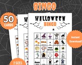 Halloween Bingo Game Printable | Spooky Party Game | Perfect for Halloween Night | Bingo Game for Kids & Adults | Instant Digital Download