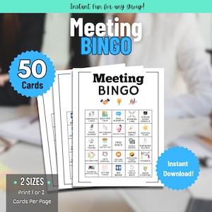 Meeting Bingo Game Printable | Office Bingo | Fun Team-Building Activity | Perfect for Workplace | Instant Digital Download