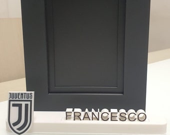 cornice juventus bianco nero personalizzato stampa 3d personalizzabile